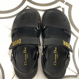 DIORACT SANDAL Black Lambskin